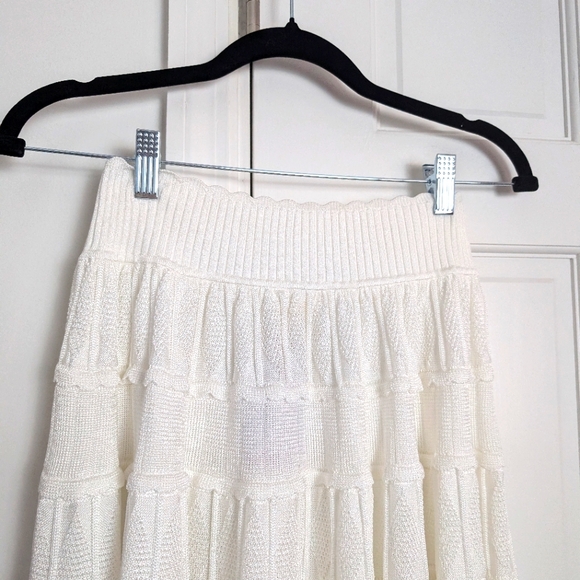 NWT LoveShackFancy Sandrea Skirt in White Rose | Women's Size Medium - Picture 6 of 11